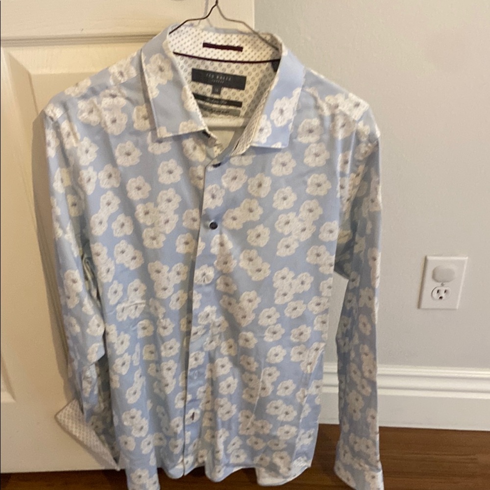 Blue Floral Men's Shirt
